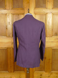 25/1188 near immaculate 2011 italian bespoke tailored plum pure linen sports jacket blazer 43 regular