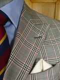 25/1189 immaculate 2014 italian bespoke tailored bold check merino wool sports jacket blazer 43 regular