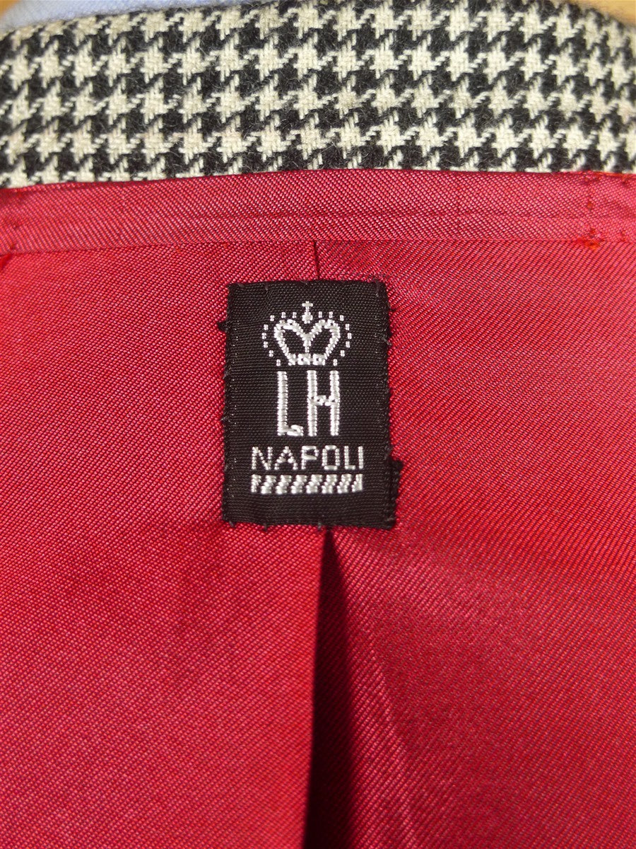 25/1186 immaculate 2013 italian bespoke tailored dogtooth pure cashmere sports jacket blazer 42 regular