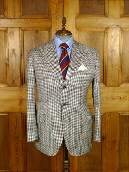 25/1183 immaculate 2014 italian bespoke tailored wp check wool & cashmere sports jacket blazer 42 regular