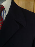 25/1194 immaculate vintage navy blue crombie cloth overcoat coat 38-39