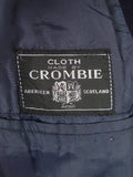 25/1194 immaculate vintage navy blue crombie cloth overcoat coat 38-39