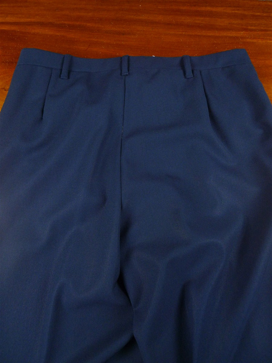 26/0012 immaculate 2011 italian bespoke blue worsted & mohair canvassed 2-piece suit w/ roll lapel 40-41 long