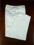 25/1201 near immaculate 2011 italian bespoke white cotton & silk trouser 38