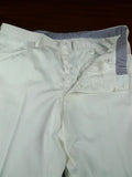 25/1201 near immaculate 2011 italian bespoke white cotton & silk trouser 38