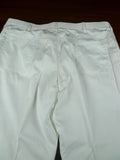 25/1201 near immaculate 2011 italian bespoke white cotton & silk trouser 38
