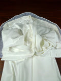 25/1201 near immaculate 2011 italian bespoke white cotton & silk trouser 38