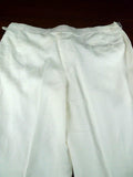 25/1203 italian bespoke 2011 white linen trouser 38