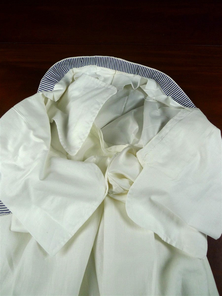 25/1203 italian bespoke 2011 white linen trouser 38