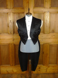 25/1219 near immaculate paris 1952 black barathea / silk satin evening tailcoat tails 42 long