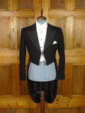 25/1225 immaculate vintage black barathea evening tailcoat tails 39 regular