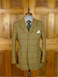 25/1207 immaculate vintage british wp check cavalry twill hacking jacket w/ ghillie collar 39 regular