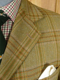 25/1207 immaculate vintage british wp check cavalry twill hacking jacket w/ ghillie collar 39 regular