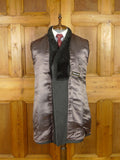25/1226 delightful vintage british 90% wool grey d/b pea coat w/ faux fur facings 40