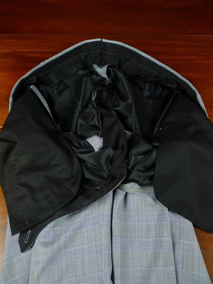 25/1217 immaculate 2008 italian bespoke wool & silk pow check suit 42-43 regular