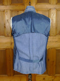 26/0013 immaculate 2011 italian bespoke pure linen pale blue travel / summer suit 44-45 short to regular