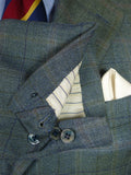 25/1214 immaculate italian bespoke wool & cashmere grey wp check sports jacket blazer 42 regular to long