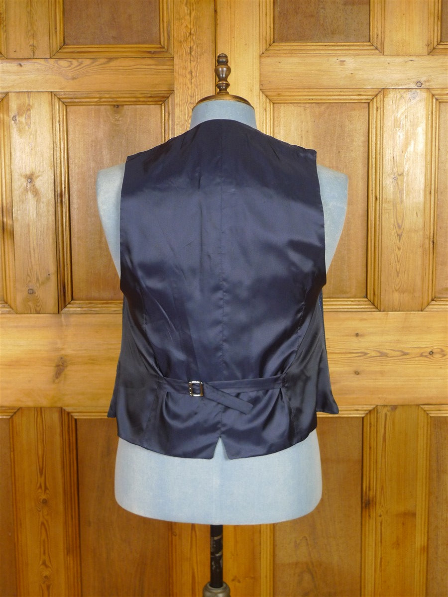 25/1204 italian bespoke blue silk morning waistcoat 42 regular