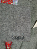 26/0030 bespoke tailored 1998 john g hardy donegal cloth grey tweed sports jacket blazer 48 regular