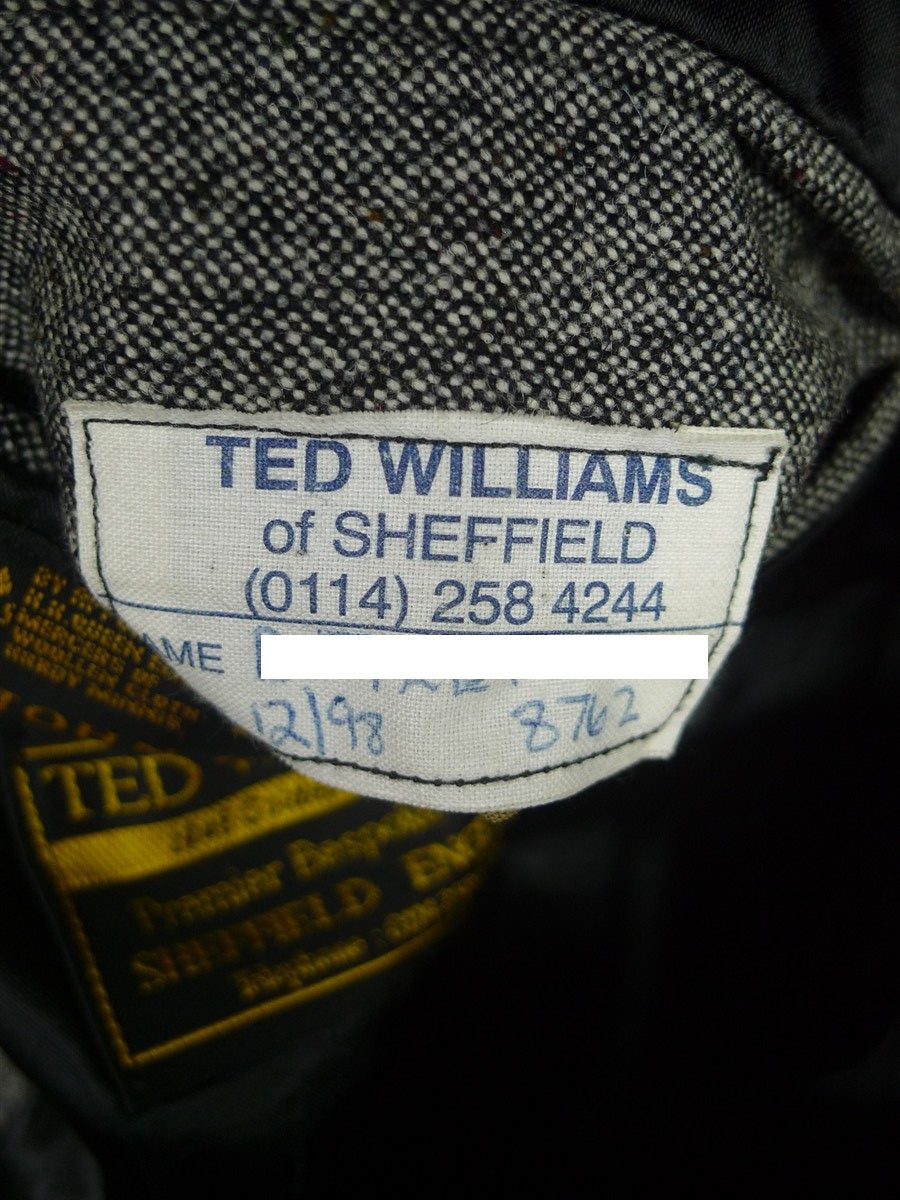 26/0030 bespoke tailored 1998 john g hardy donegal cloth grey tweed sports jacket blazer 48 regular