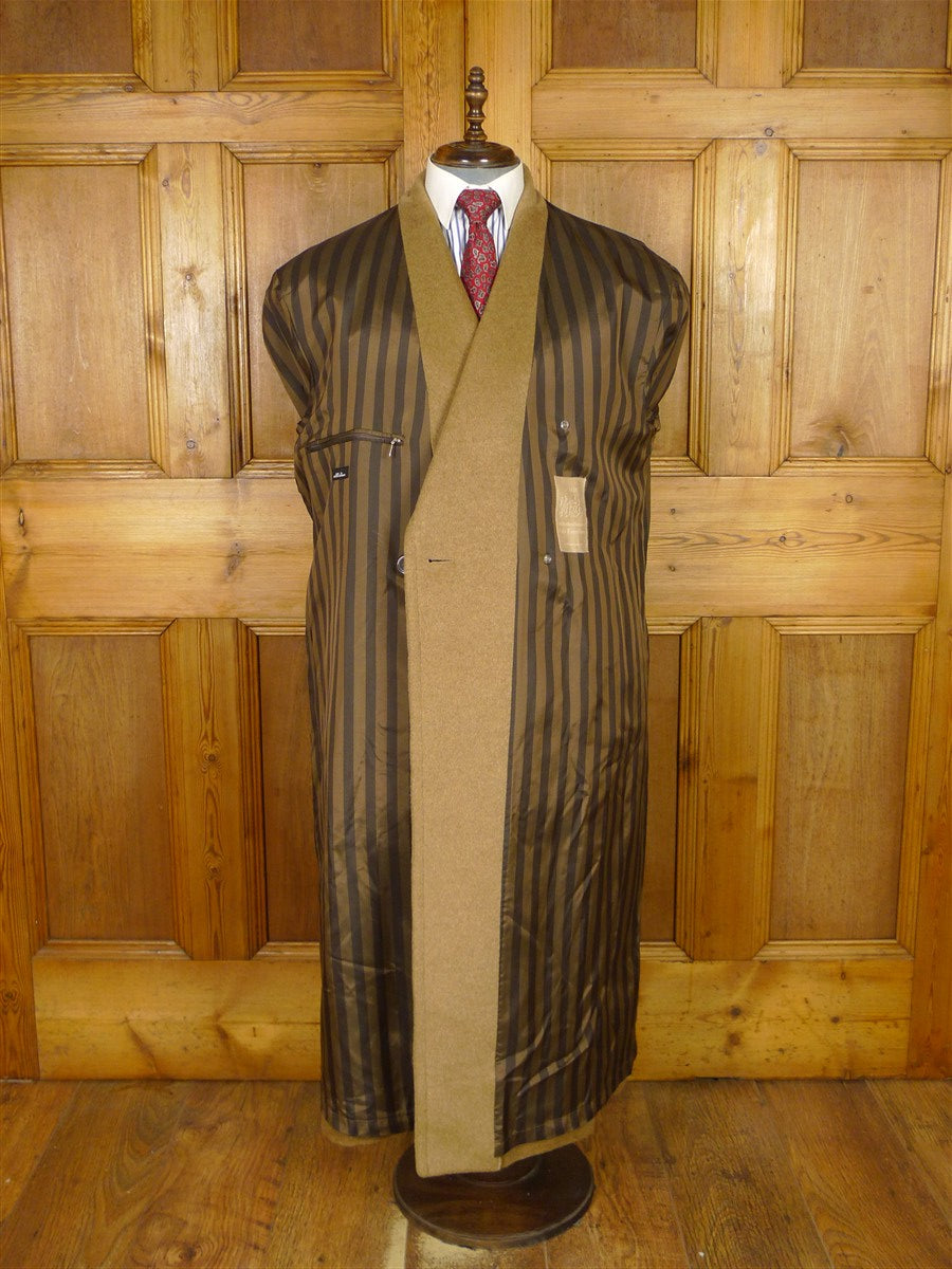 26/0025 luxury 50% camelhair d/b full-length camel coat w/ belt 42-44