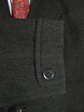 26/0024 fabulous 1940s 1950s vintage west of england worsted twill grey raincoat overcoat w/ gauntlet cuff 38-40