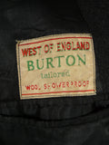 26/0024 fabulous 1940s 1950s vintage west of england worsted twill grey raincoat overcoat w/ gauntlet cuff 38-40