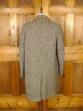 26/0027 vintage heavyweight irish tweed raglan coat overcoat 44
