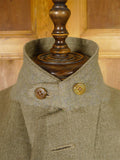 26/0023 superb vintage british heavyweight venetian wool covert coat overcoat 40 regular