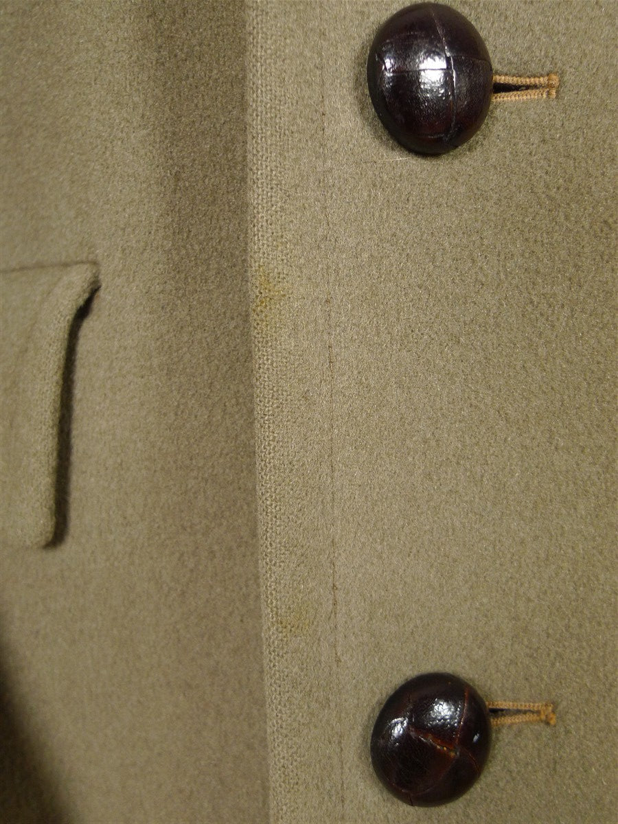 26/0026 vintage heavyweight crombie melton wool british warm overcoat 39-40