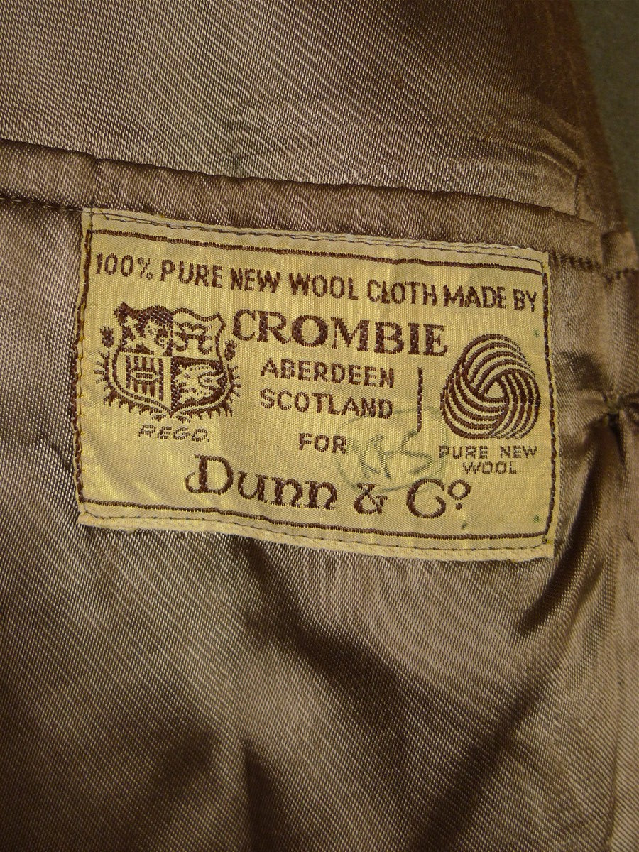 26/0026 vintage heavyweight crombie melton wool british warm overcoat 39-40