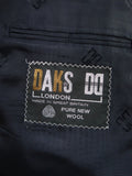26/0046 immaculate vintage daks london black watch style tartan wool blazer w/ gold buttons 44 regular