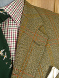 26/0048 immaculate heavyweight john g hardy green wp check tweed jacket 43 regular