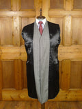 26/0055 immaculate chester barrie savile row grey herringbone wool chesterfield coat overcoat 44