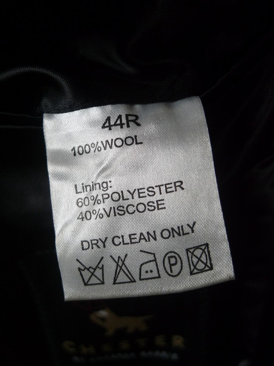 26/0055 immaculate chester barrie savile row grey herringbone wool chesterfield coat overcoat 44