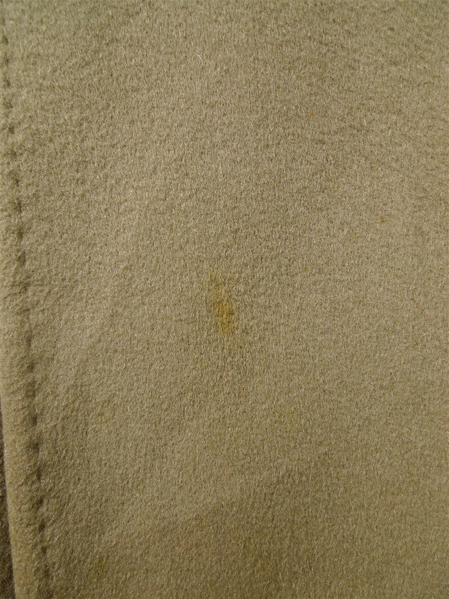 26/0054 vintage heavyweight crombie melton wool british warm overcoat w/ leather buttons 42