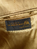 26/0057 stunning vintage daks virgin wool camel coat british warm overcoat w/ leather buttons 38 short
