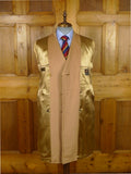 26/0057 stunning vintage daks virgin wool camel coat british warm overcoat w/ leather buttons 38 short