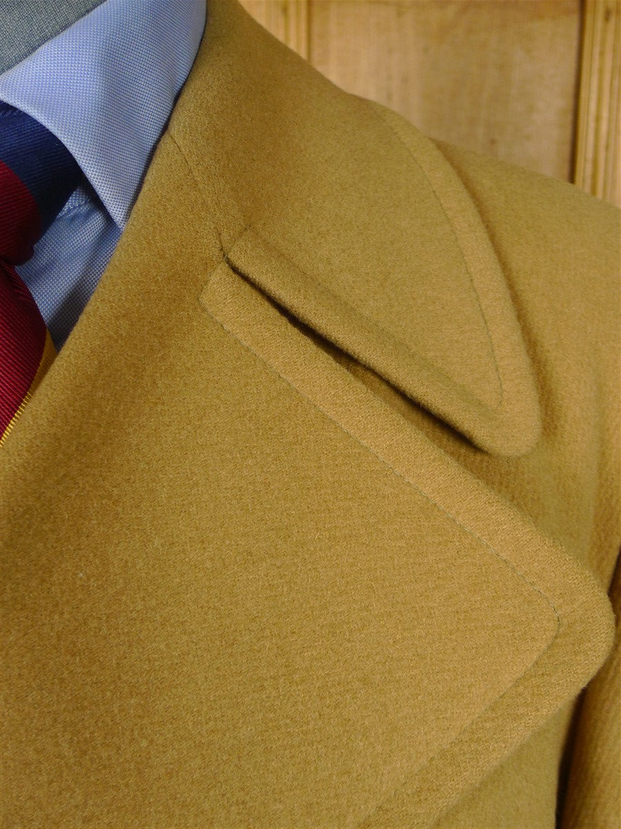 26/0056 vintage british textured camel wool d/b pea coat overcoat 42