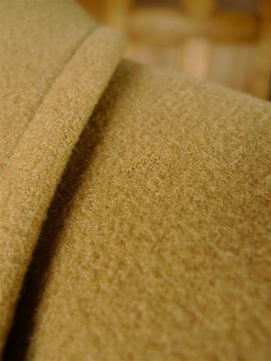 26/0056 vintage british textured camel wool d/b pea coat overcoat 42