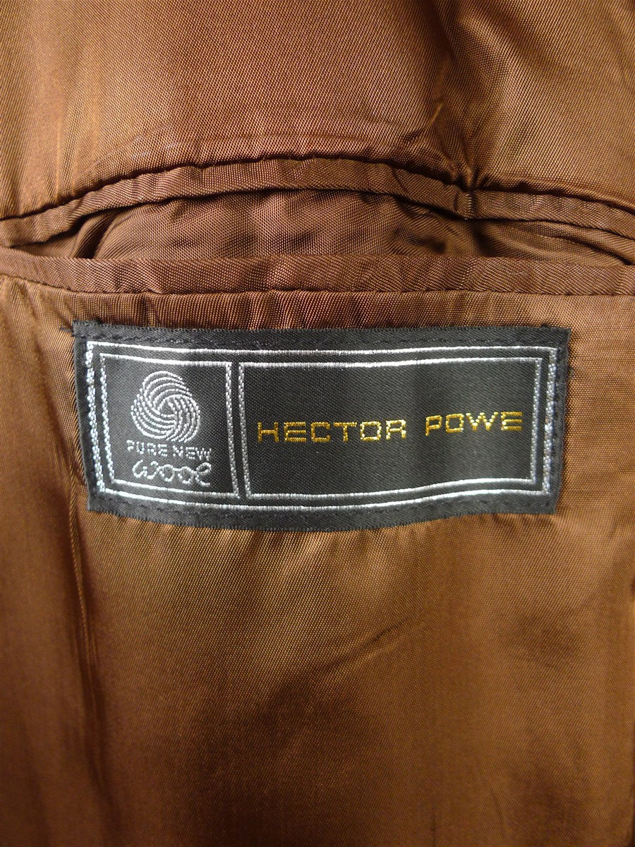 26/0056 vintage british textured camel wool d/b pea coat overcoat 42