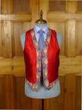 26/0044 immaculate vintage liberty art-deco cotton waistcoat 39-40