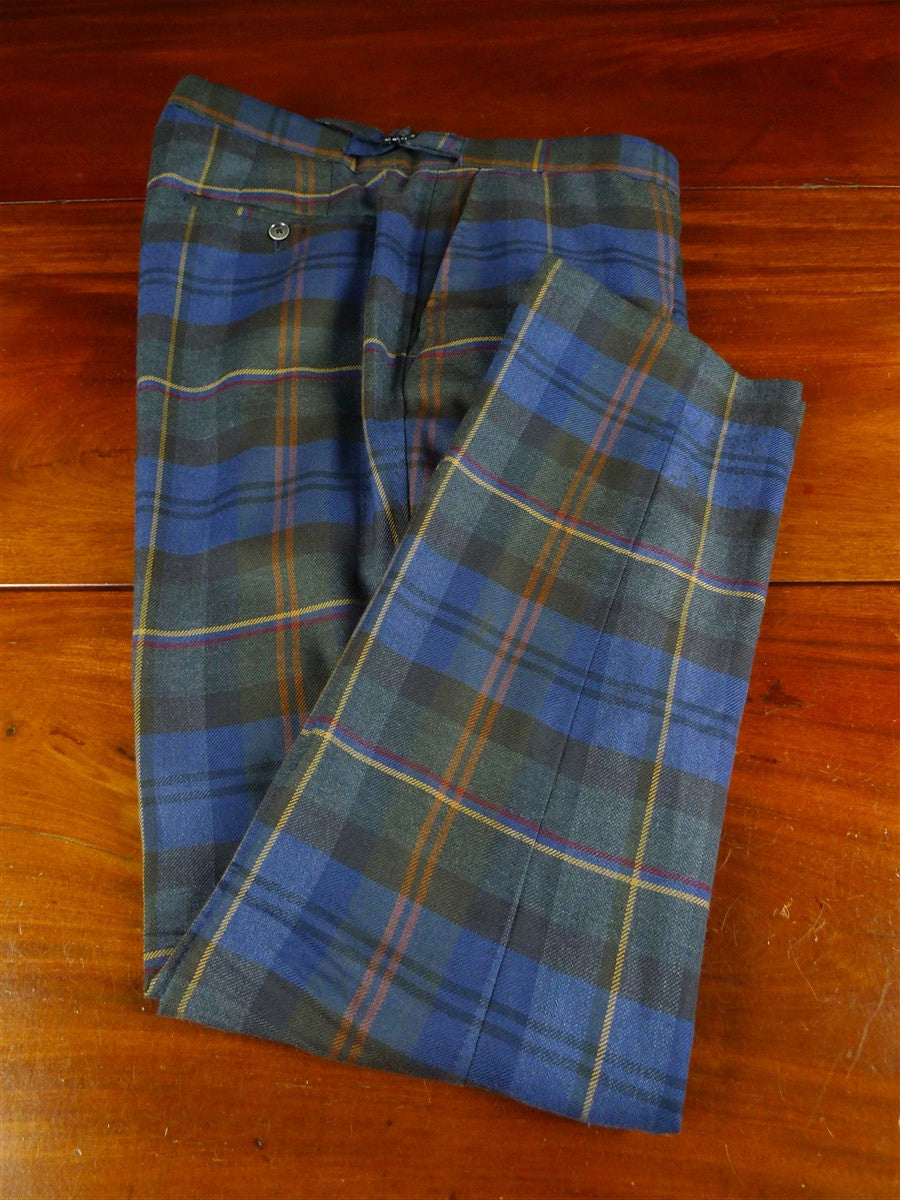 26/0041 vintage hackett tartan slim-fit evening trouser 38