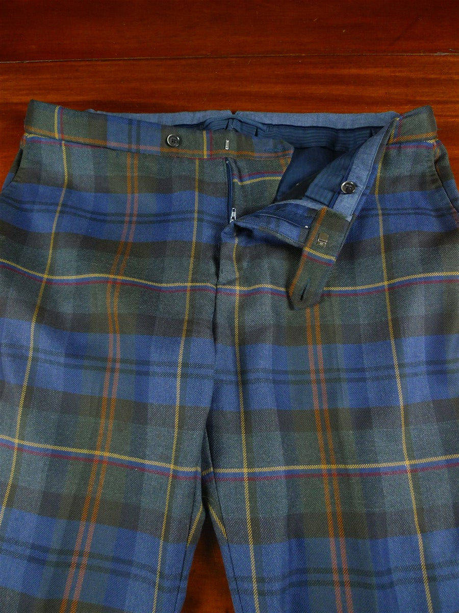 26/0041 vintage hackett tartan slim-fit evening trouser 38