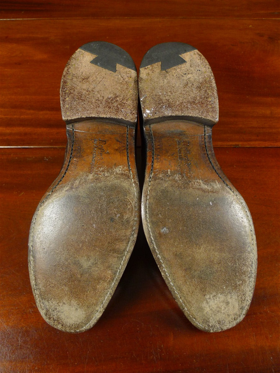 26/0034 vintage church's custom grade black semi-brogue shoe uk 11