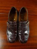 26/0036 vintage bally brown crocodile skin buckle shoe uk 7.5 (uk shipping only)