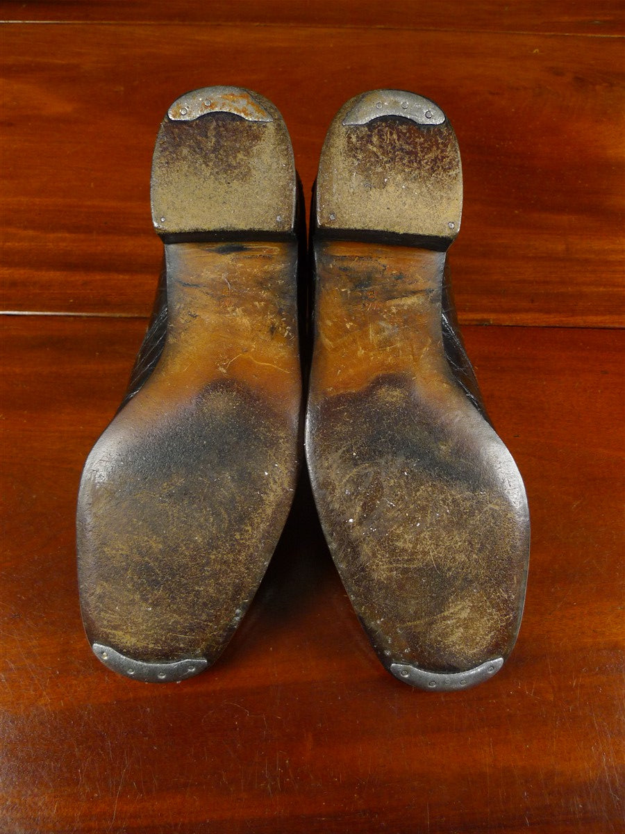 26/0038 vintage bally black crocodile skin buckle shoe uk 7.5 (uk shipping only)