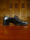 26/0038 vintage bally black crocodile skin buckle shoe uk 7.5 (uk shipping only)