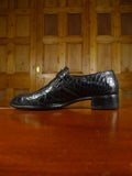 26/0038 vintage bally black crocodile skin buckle shoe uk 7.5 (uk shipping only)