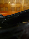 26/0038 vintage bally black crocodile skin buckle shoe uk 7.5 (uk shipping only)